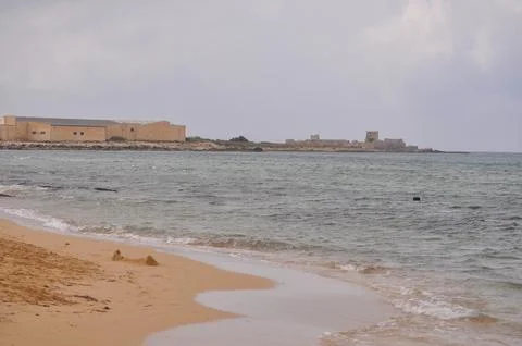 The beach in Trapani Foto stock
