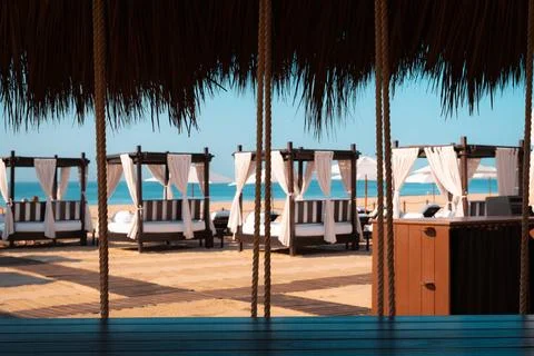Beach tree house Stock Photos