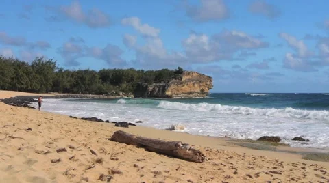 Beach Tropical Island Stock Footage 1046474