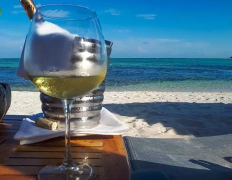 Beach in Tulum, Mexico. Stock Photos
