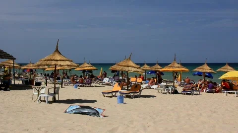 Beach in Tunisia Video stock 789677