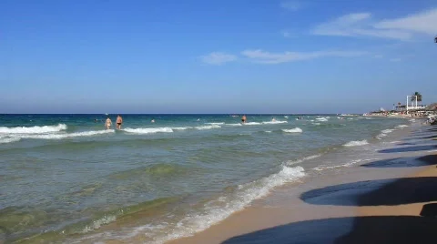 Beach in Tunisia Video stock 789711
