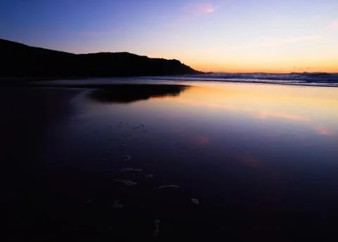 Beach at twilight Foto stock