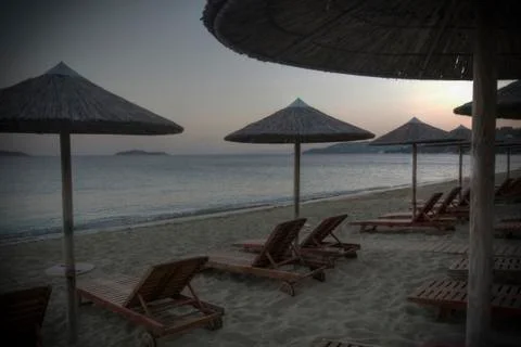 Beach at Twilight Stock Photos