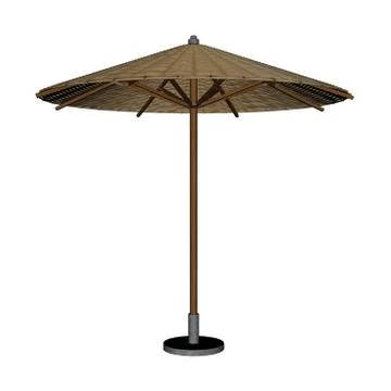 Beach umbrella - 3D render Stock Illustration