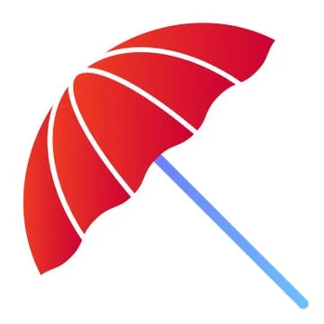 Beach umbrella flat icon. Summer parasol color icons in trendy flat style Stock Illustration