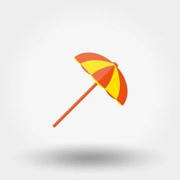Beach umbrella. Flat Stock Illustration