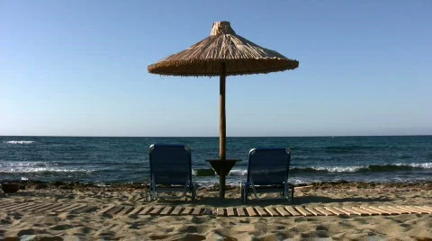 Beach Umbrella Stock Footage 420397