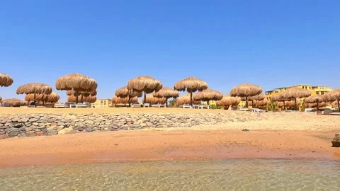 Beach Umbrella HD Stock Footage 197950056