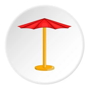 Beach umbrella icon, cartoon style Stockillustratie