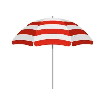 Beach umbrella icon, flat style Stockillustratie