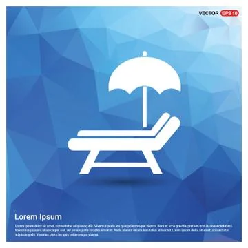 Beach umbrella icon Illustrazione stock
