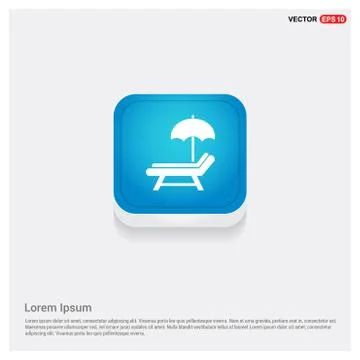 Beach umbrella icon Illustrazione stock
