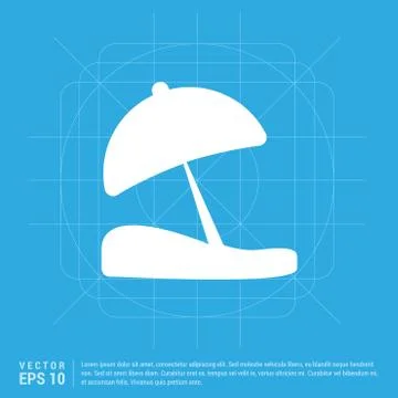 Beach Umbrella Icon 스톡 일러스트