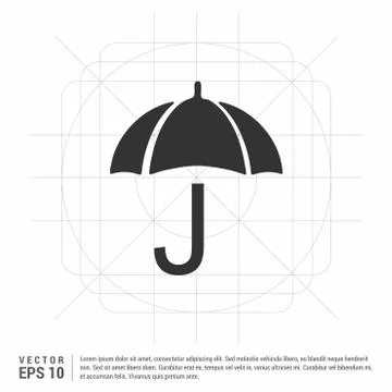 Beach umbrella icon 스톡 일러스트