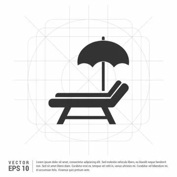 Beach umbrella icon Stock Illustration