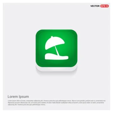 Beach Umbrella Icon 스톡 일러스트