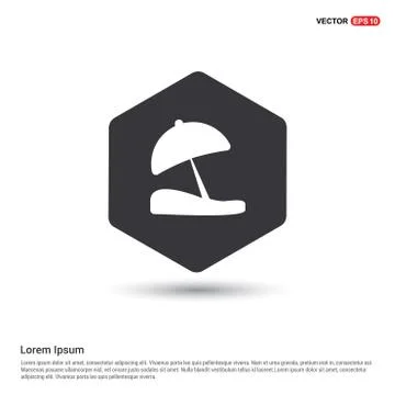 Beach Umbrella Icon Illustrazione stock