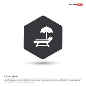 Beach umbrella icon Illustrazione stock