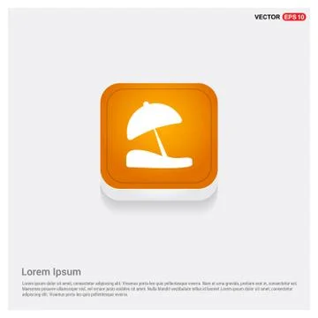 Beach Umbrella Icon 스톡 일러스트