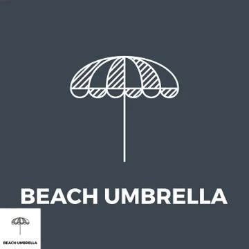 Beach Umbrella Icon 스톡 일러스트