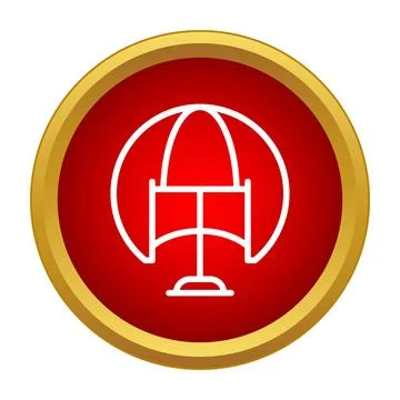 Beach umbrella icon representing summer sun protection Stock Illustration