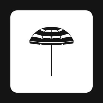 Beach umbrella icon, simple style Illustrazione stock