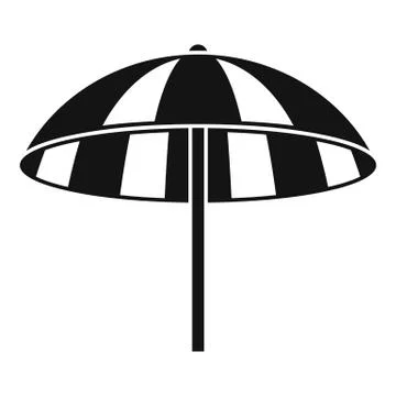 Beach umbrella icon, simple style Stock Illustration