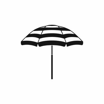 Beach umbrella icon, simple style Stockillustratie