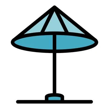 Beach umbrella icon vector flat Illustrazione stock