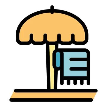 Beach umbrella icon vector flat Ilustración de archivo