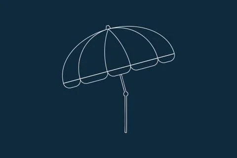 Beach Umbrella Icon Vector イラスト素材