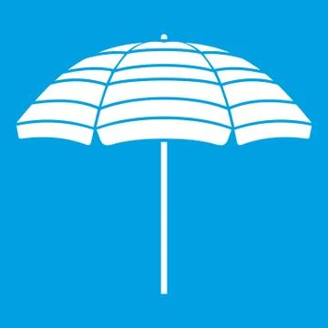Beach umbrella icon white Stockillustratie