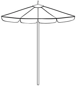 Beach umbrella Stockillustratie