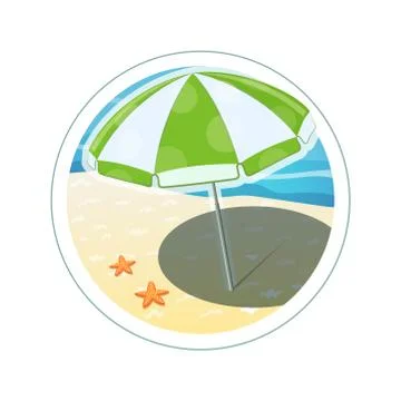 Beach umbrella Illustrazione stock
