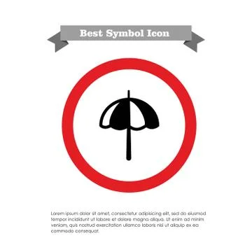 Beach umbrella Stockillustratie