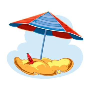 Beach umbrella Stock Illustration