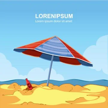 Beach umbrella Stock Illustration
