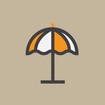 Beach umbrella Illustrazione stock