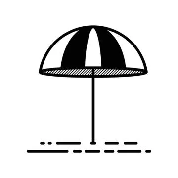Beach Umbrella Illustrazione stock