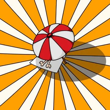 Beach umbrella Illustrazione stock