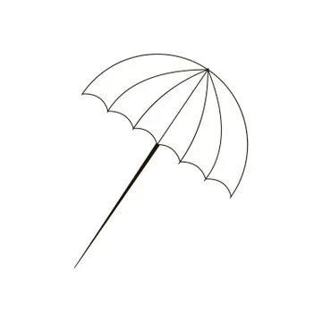 Beach umbrella illustration Stock Illustration