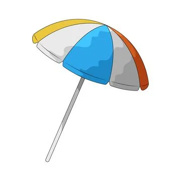 Beach Umbrella illustration Ilustração Stock