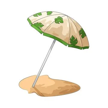 Beach Umbrella illustration Stock Illustration