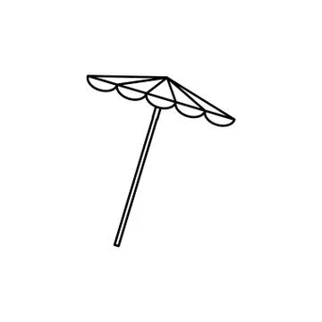 Beach umbrella isolated icon イラスト素材