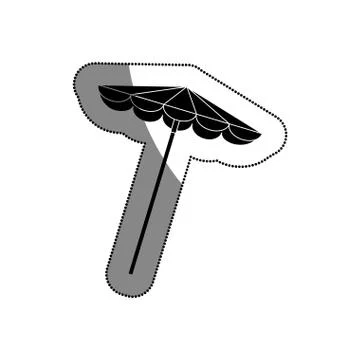 Beach umbrella isolated icon Stockillustratie