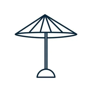 Beach umbrella isolated icon Stock Illustration