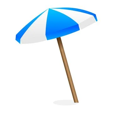 Beach umbrella isolated on white background. Summer. Beach. Vector illustrati Stock Illustration