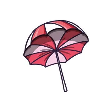 Beach umbrella open summer accessory 스톡 일러스트
