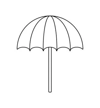 Beach umbrella open summer accessory 스톡 일러스트